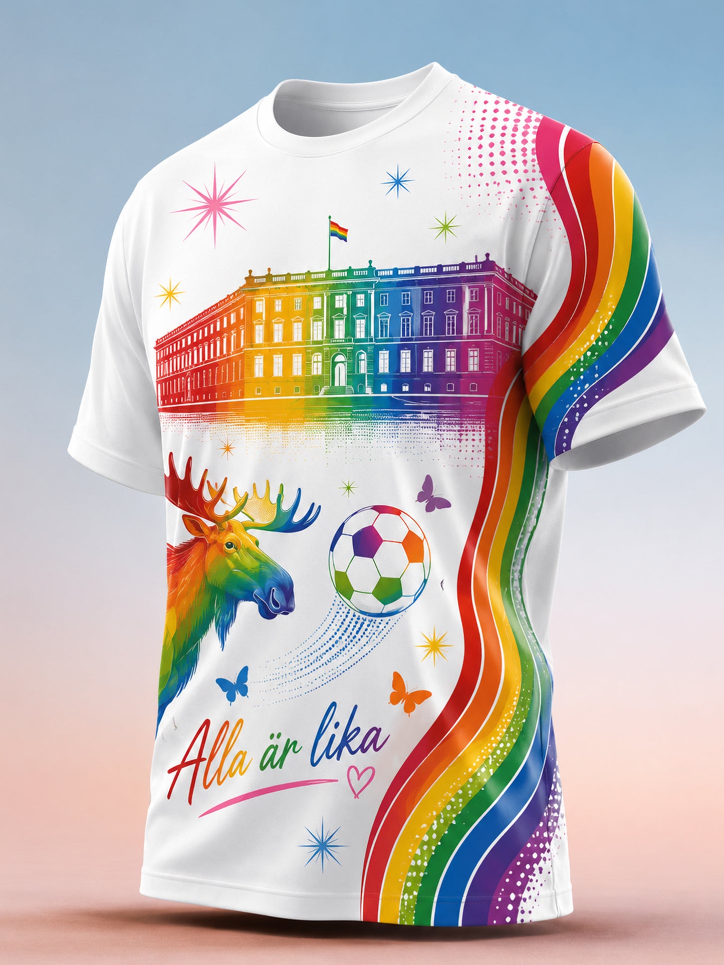 Konsttryck T-shirt för Herrarnas Stockholm Pride Week