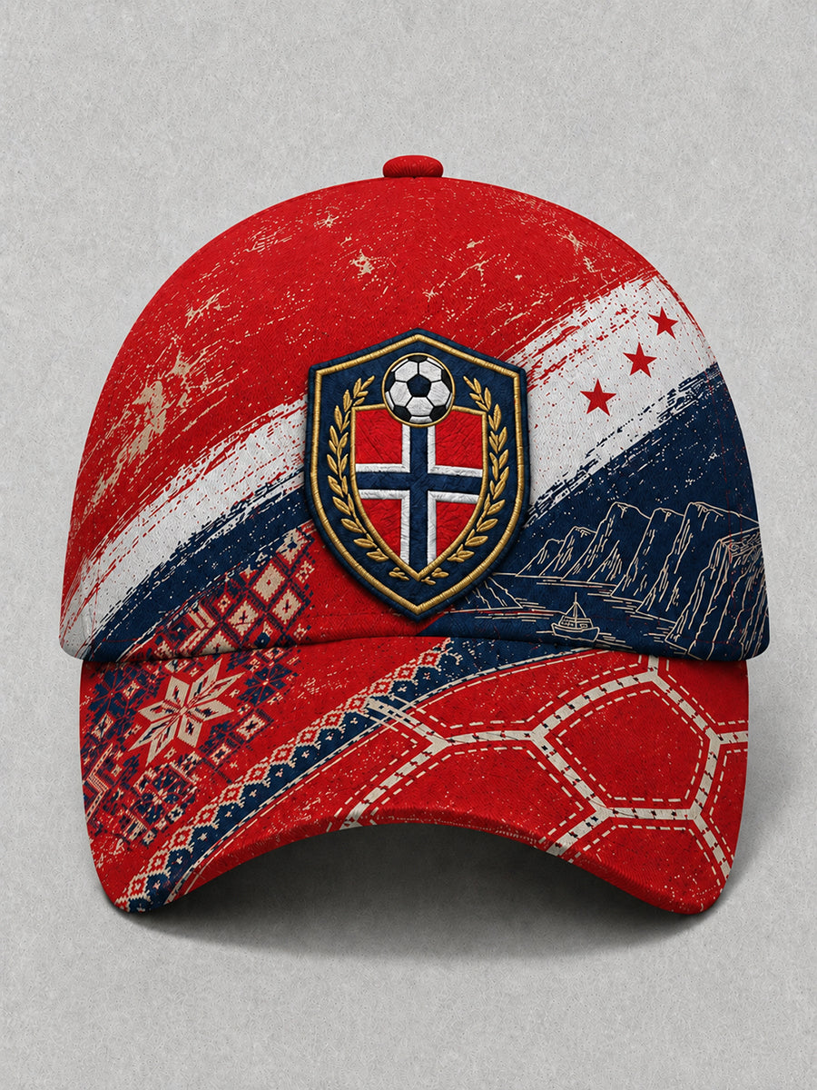 Unisex Heia Norge fotballfan grafisk feriekasket
