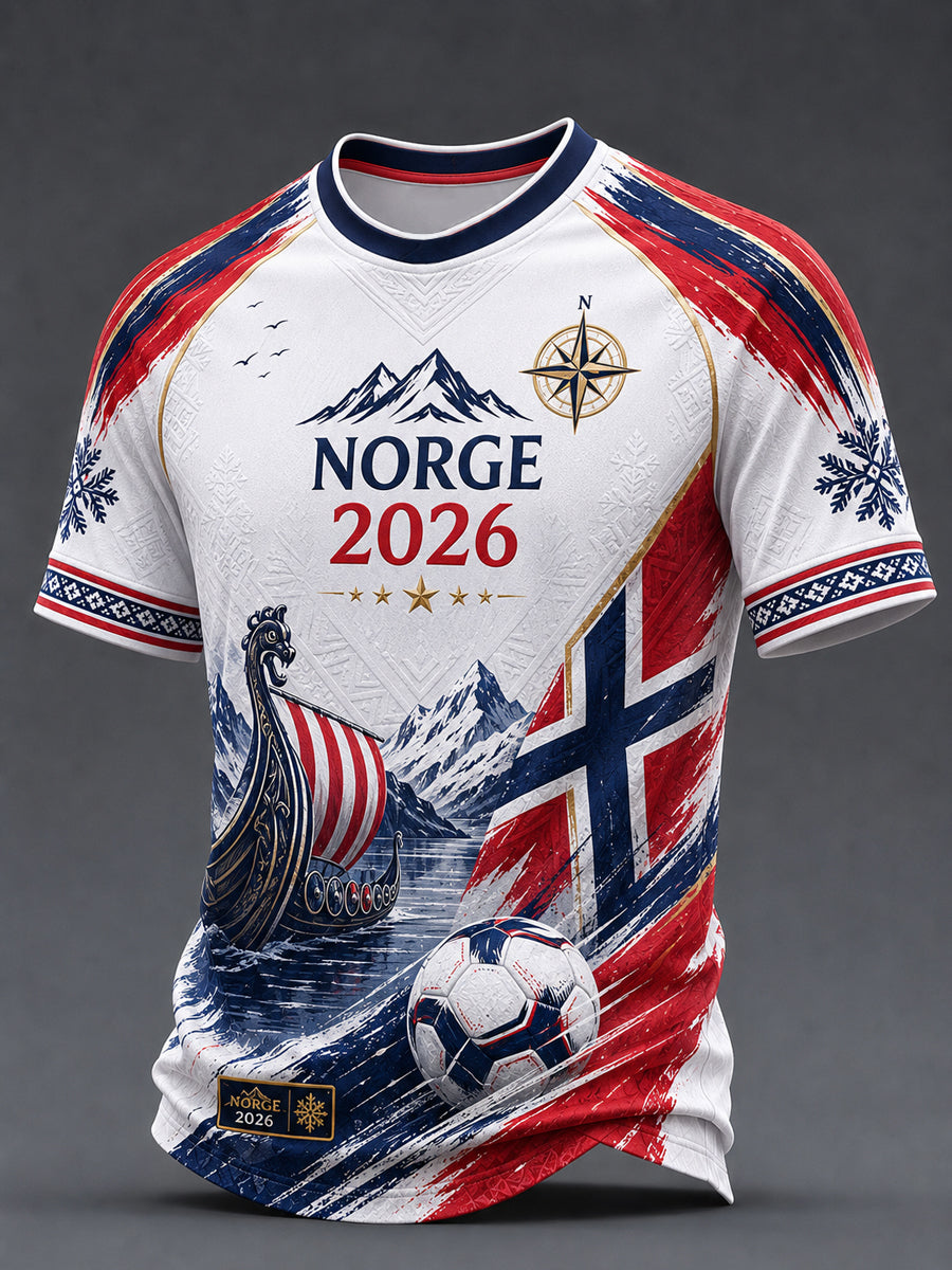 Norge klassisk fotball-T-skjorte 2026