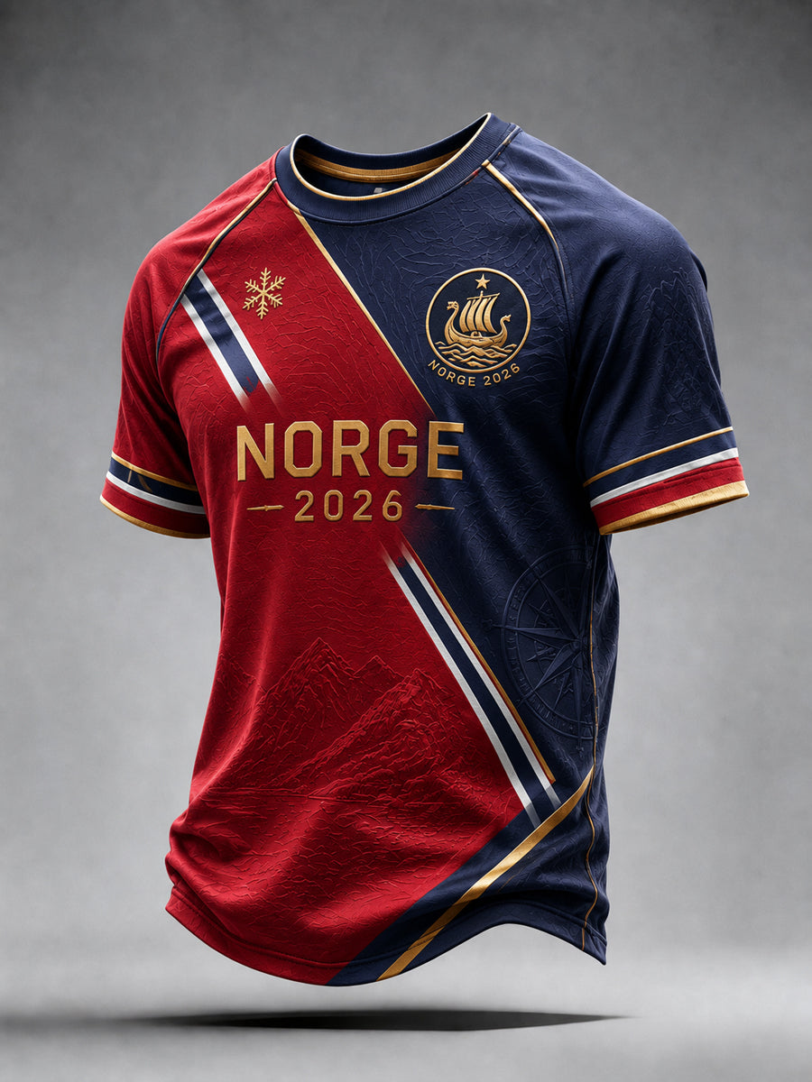 2026 Norge Fotballfan Fritids-T-skjorte
