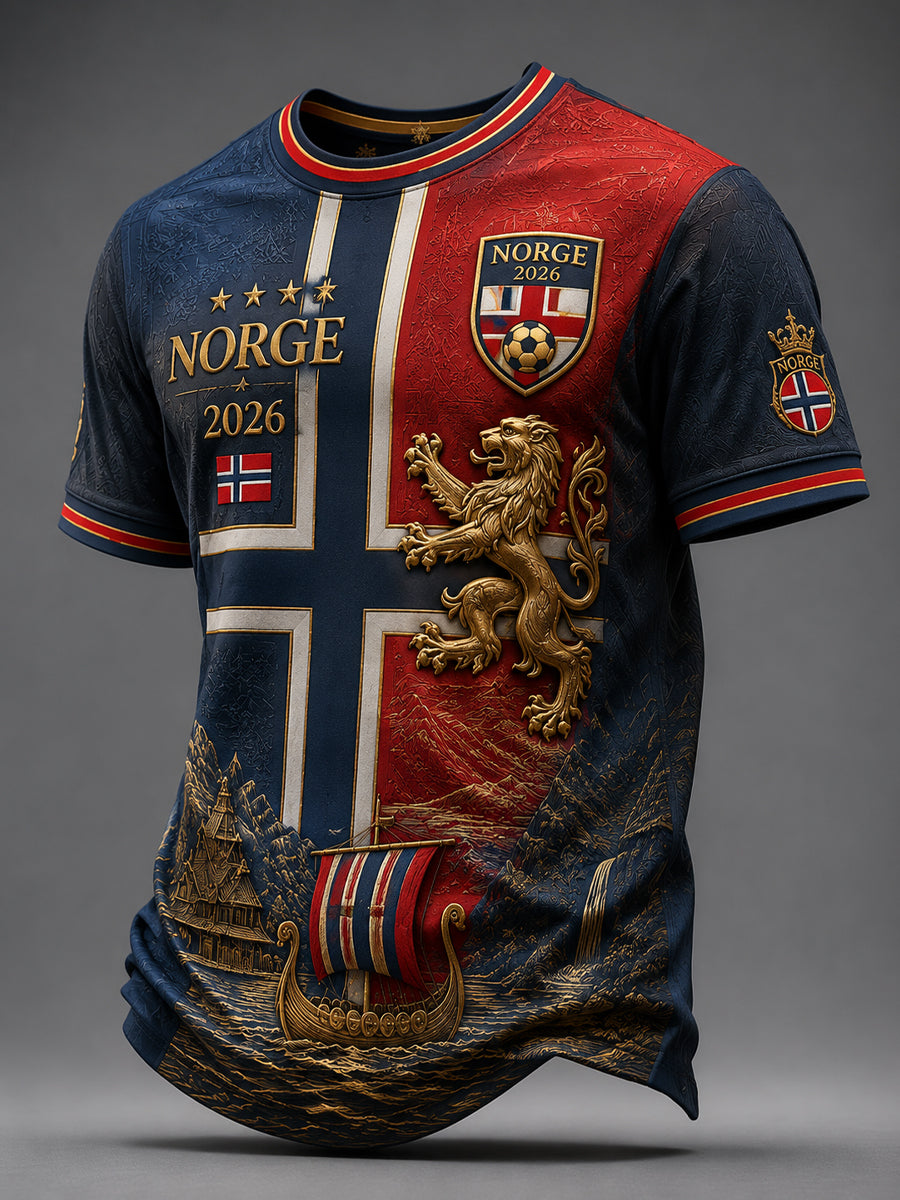 Retro 2026 Norge Fotball Minnefremkallende Fritidstrøye