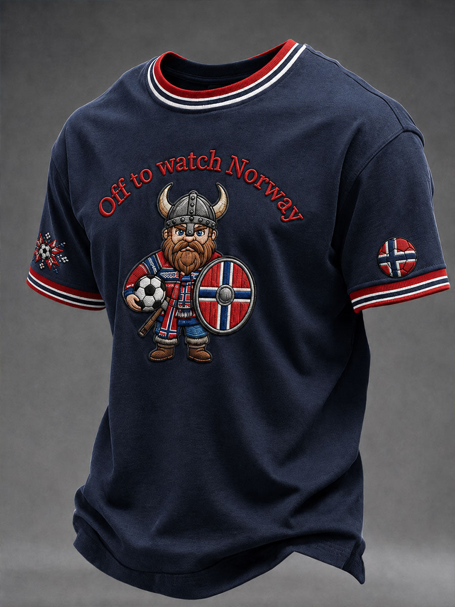 Herrer Norge fotball t-skjorte med korte ermer