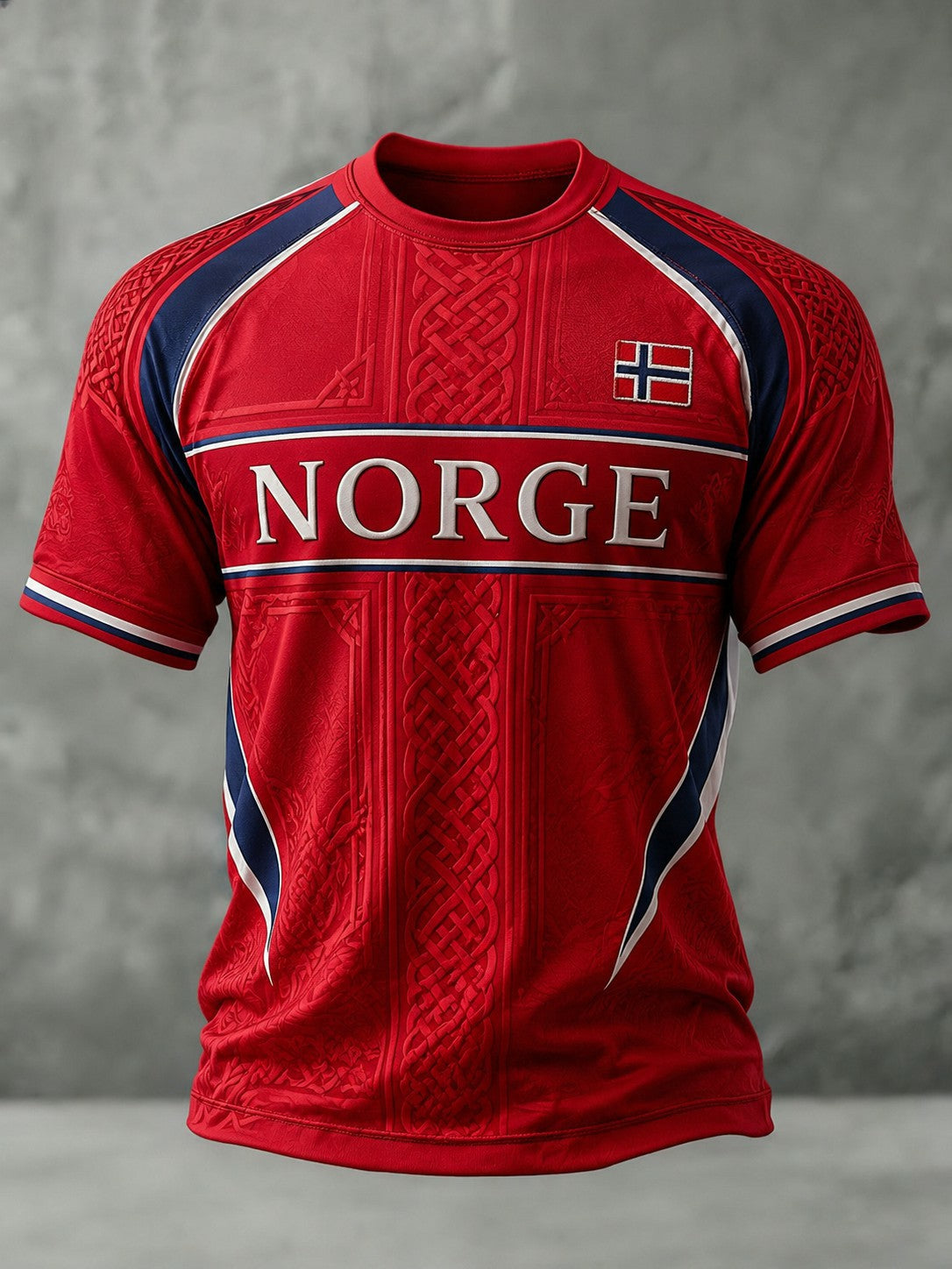Menns Norge Fotball Trykket T-skjorte