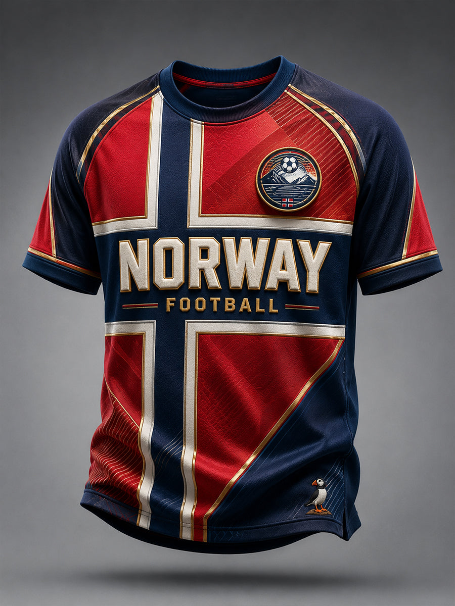 Retro nordisk vikingstil grafisk hverdags-T-skjorte