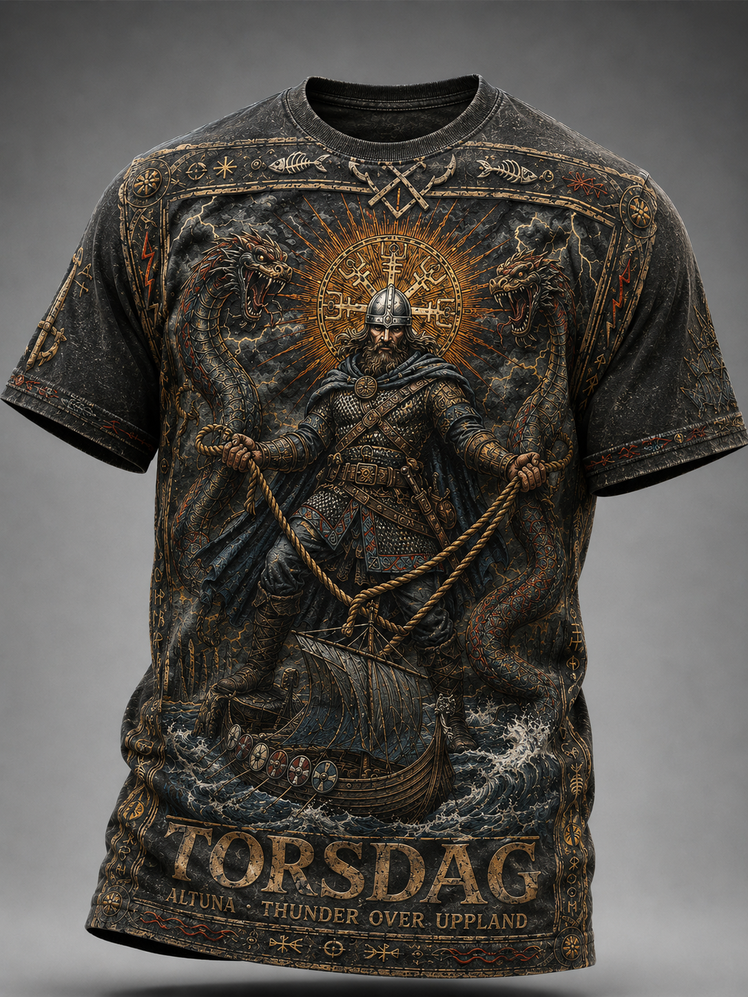 Herrens svenska vikingar Korta ärmar T-shirt