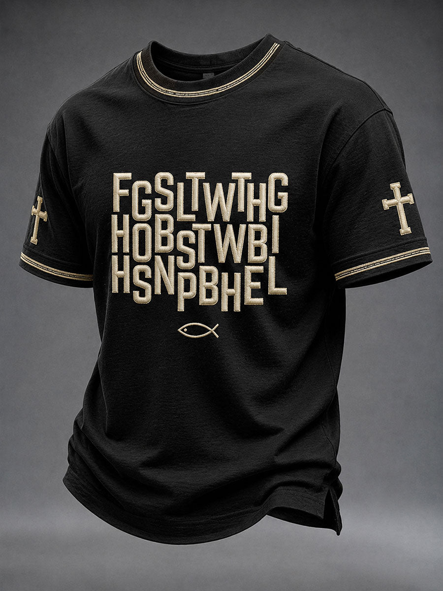 Mäns kristna bibelvers för Gud så älskade World Short Sleeve T-shirt