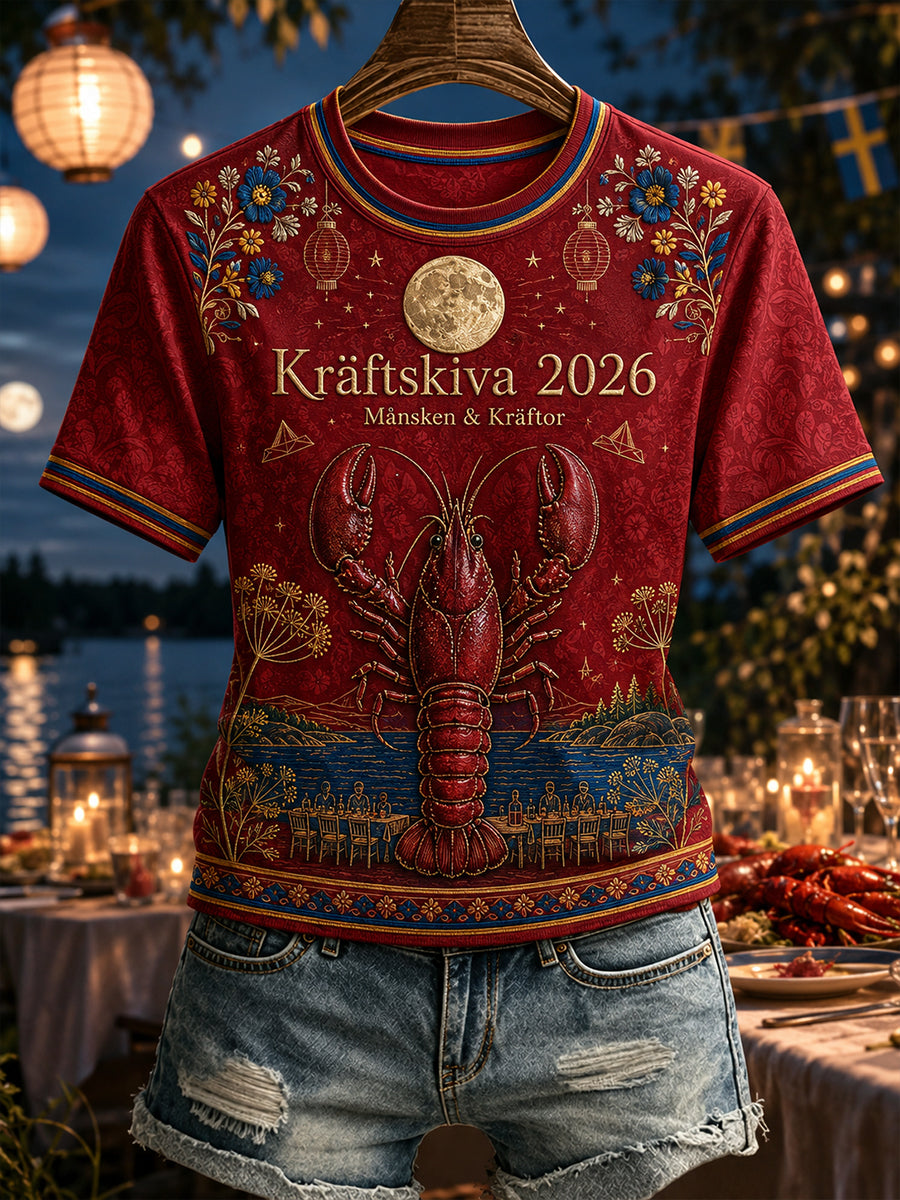 Kräftsparti kortärmad t-shirt