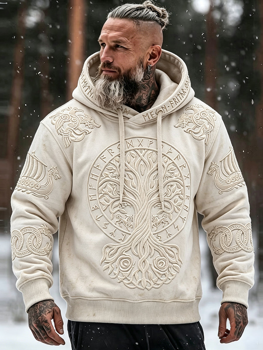 Mäns vikinga träd livets keltiska tryck bekväm Hoodie.
