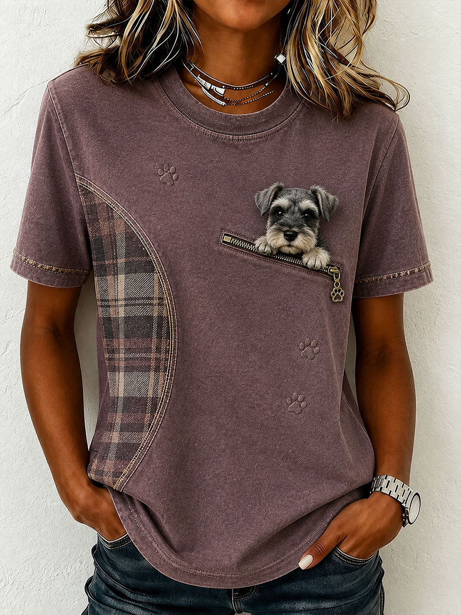 Kvinnors vackra Schnauzer T-shirt