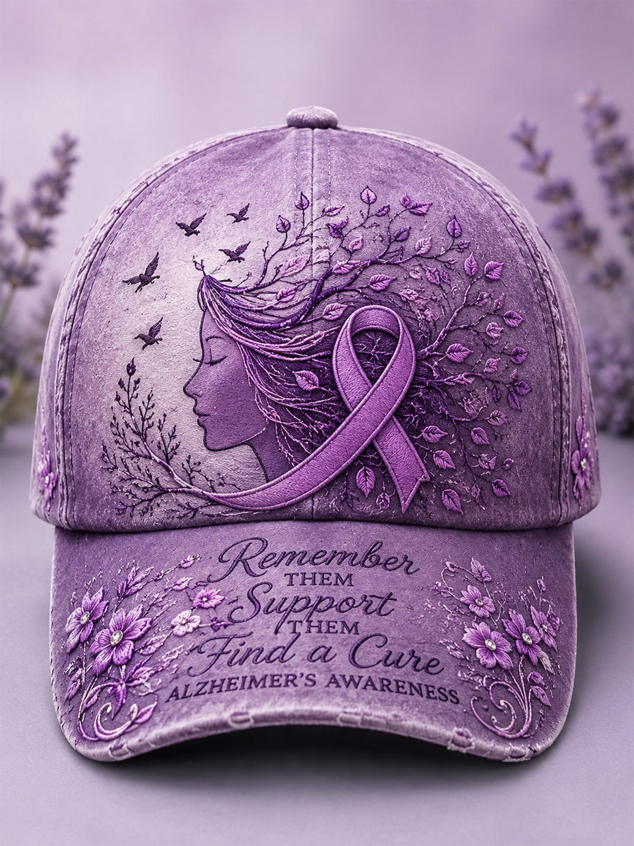 Unisex lila flora konst utskrift hatt