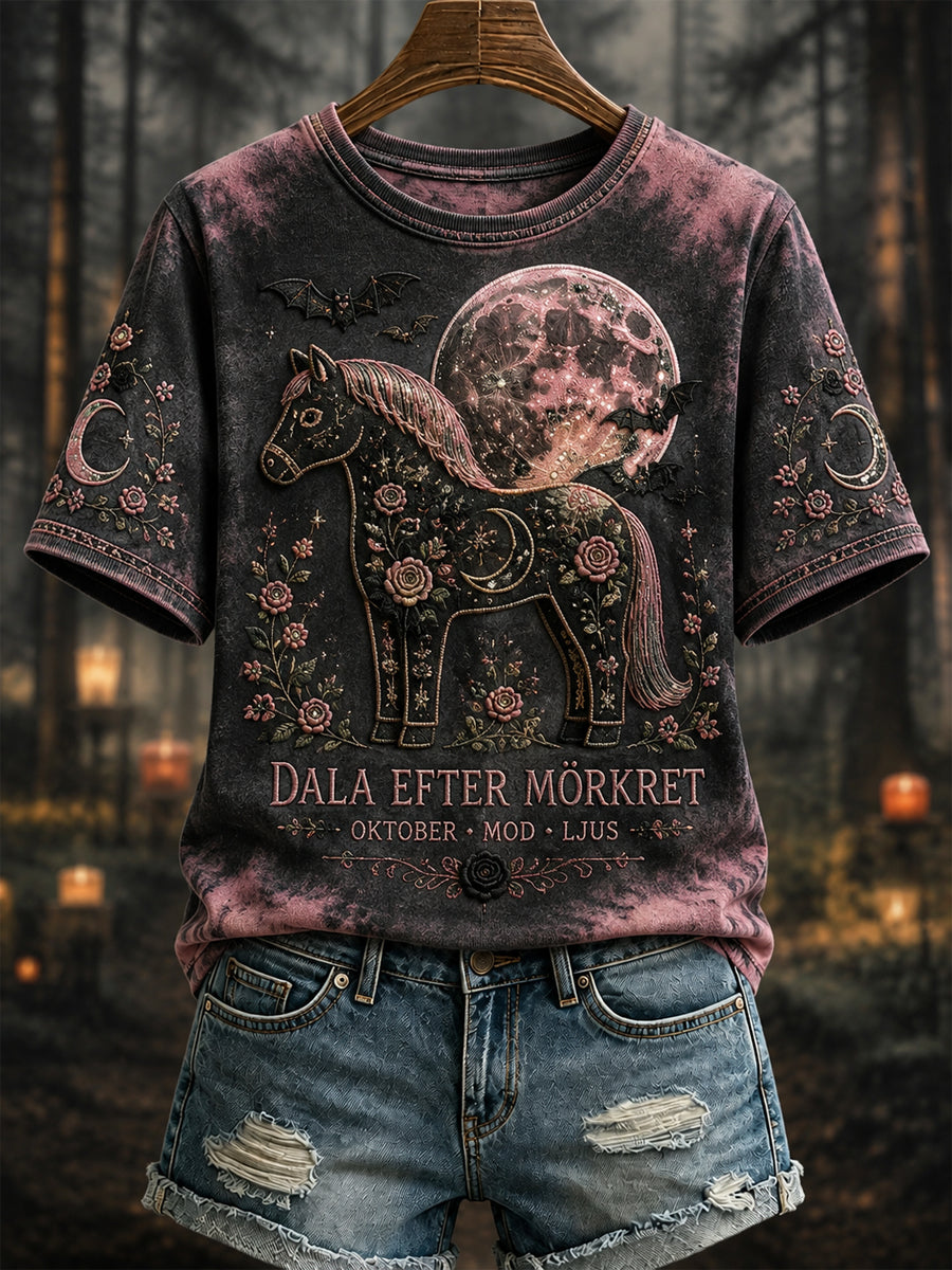 Kvinnors Halloween Bröstcancer medvetenhet “Dara” T-shirt