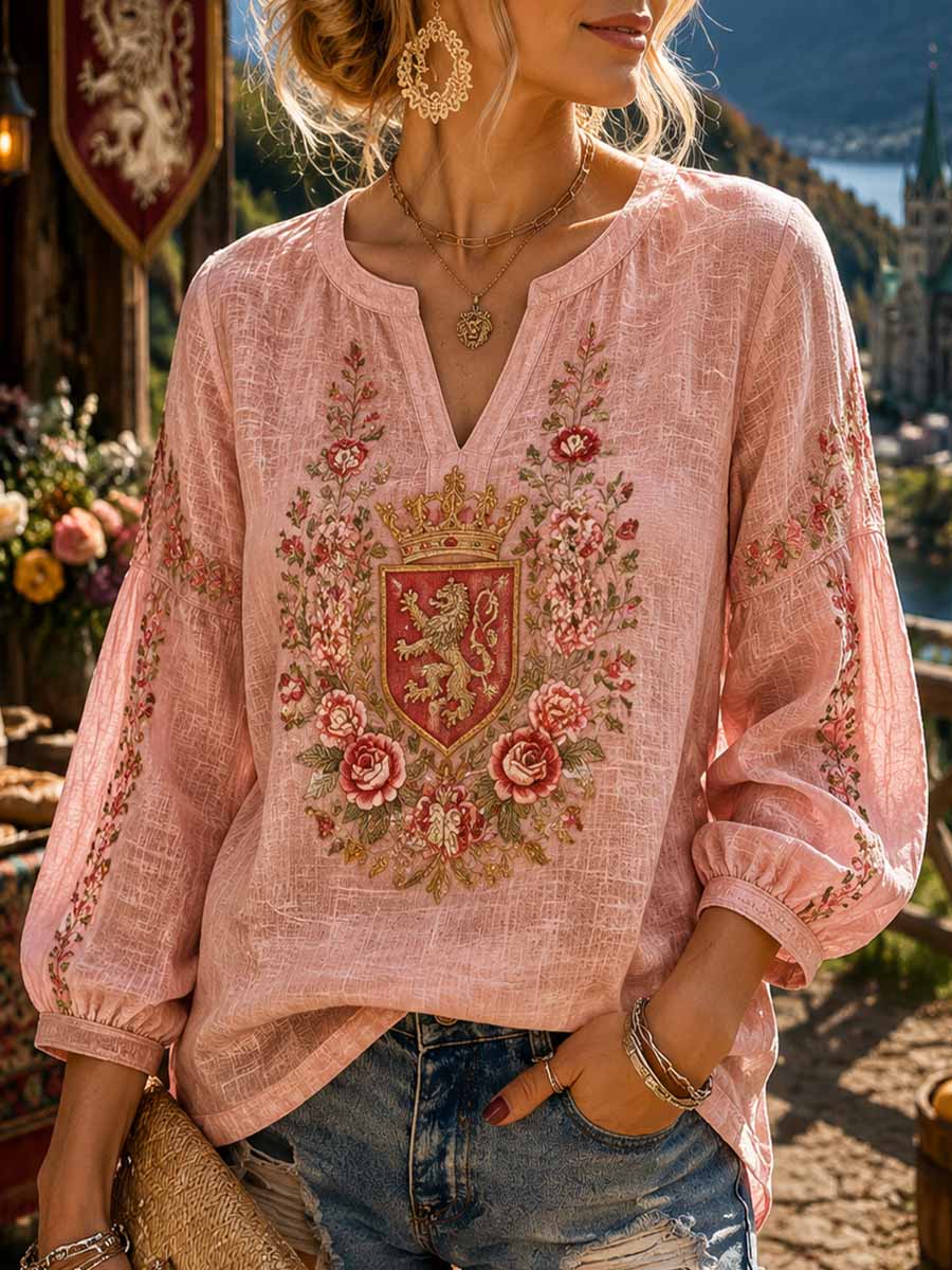 Kvinner i Trondheim middelalde festival Mønster Skriv ut T-shirt