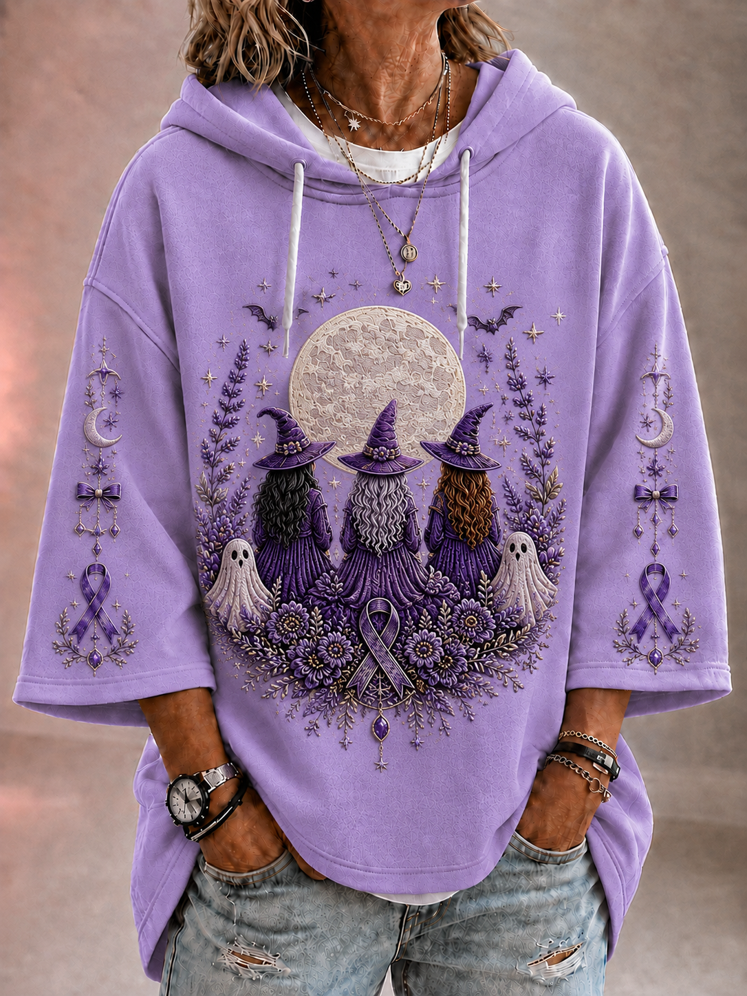 Kvinnors Alzheimers medvetenhet Hoodie.