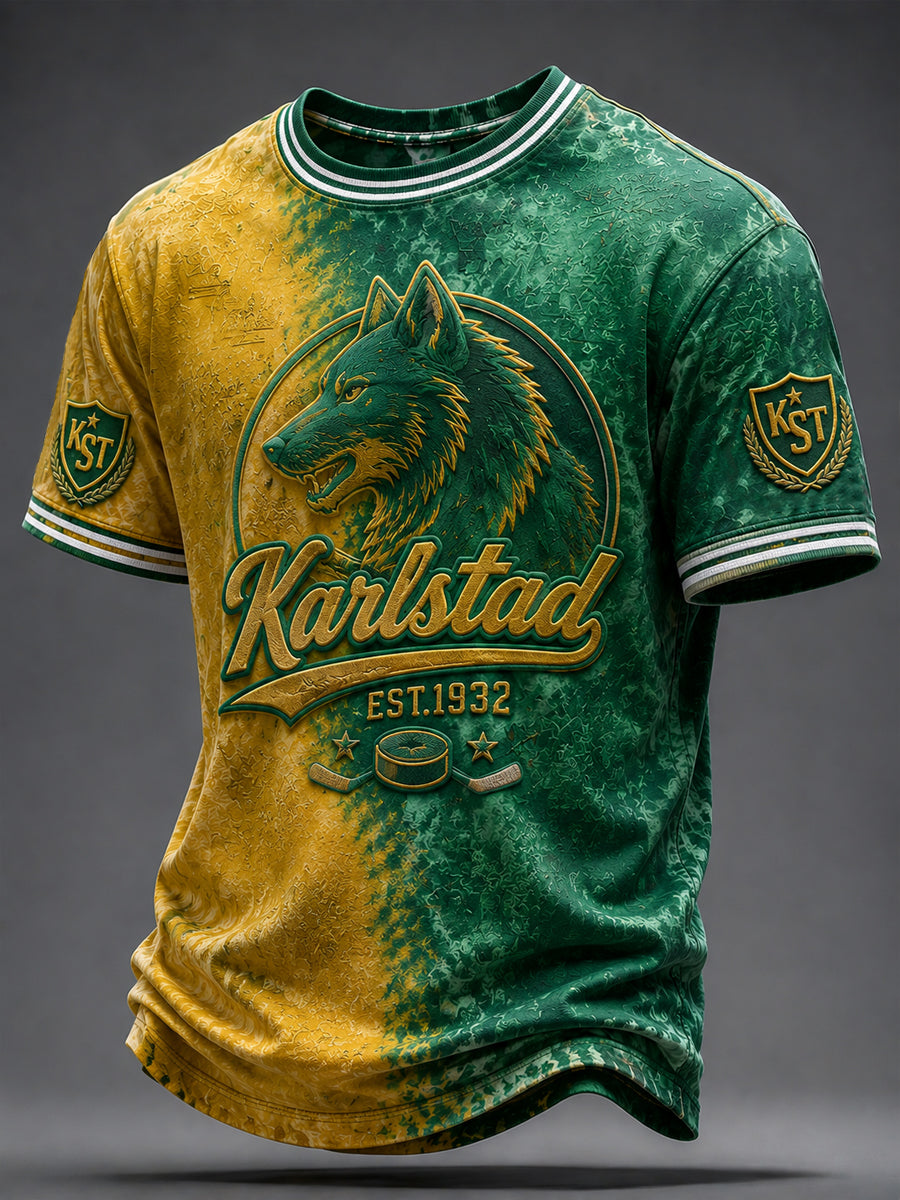 Grönvitt Hockeyarv Vintage T-shirts