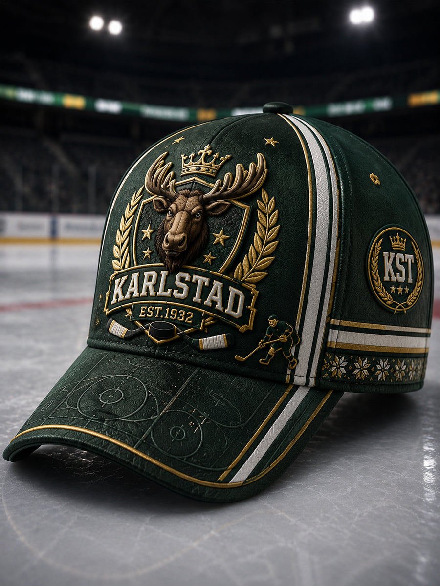 Unisex Grönvitt Hockeyarv Vintage Hat