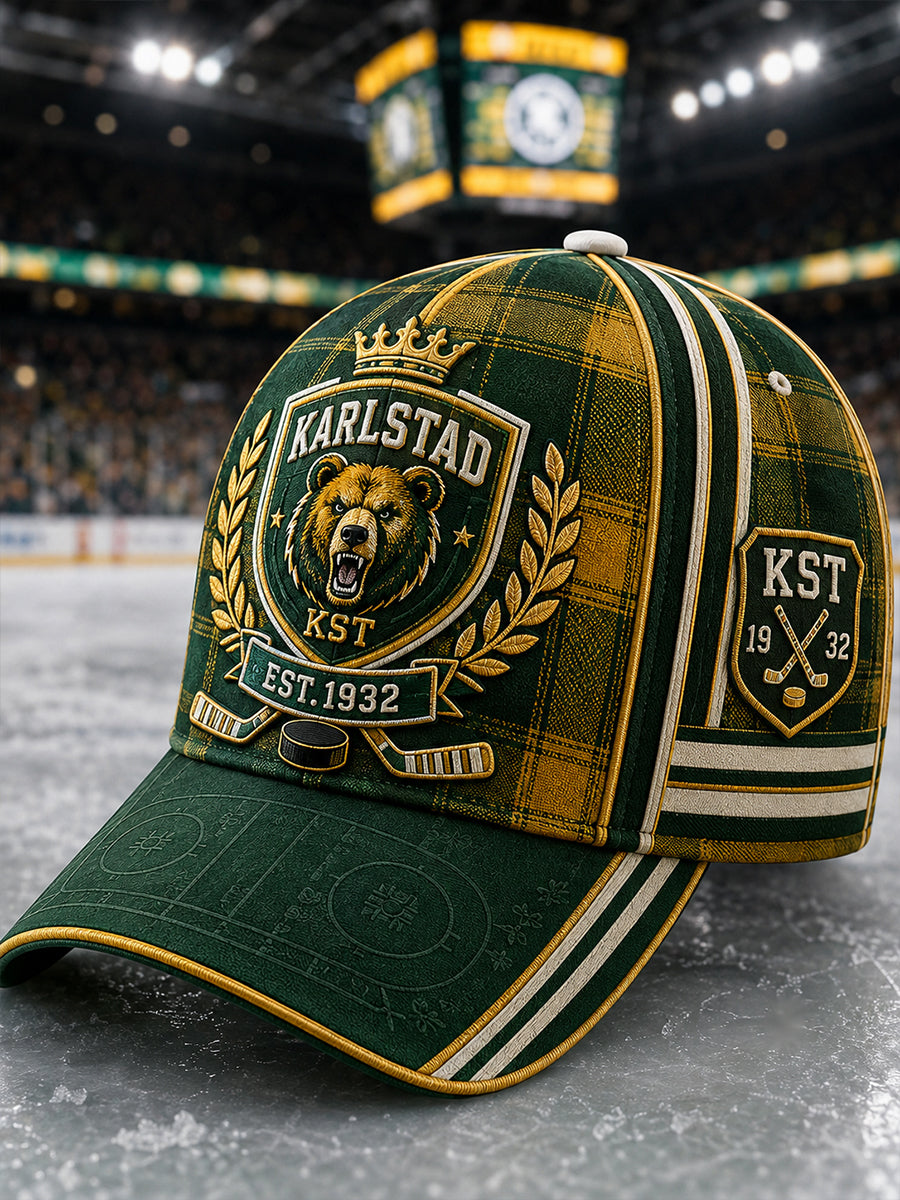 Unisex Grönvitt Hockeyarv Vintage Hat
