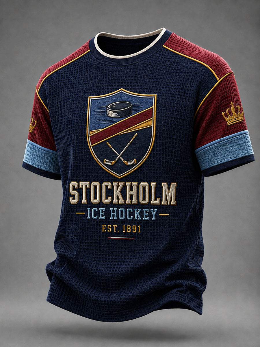 Stockholm Ice Division Våffelvävt T-shirt
