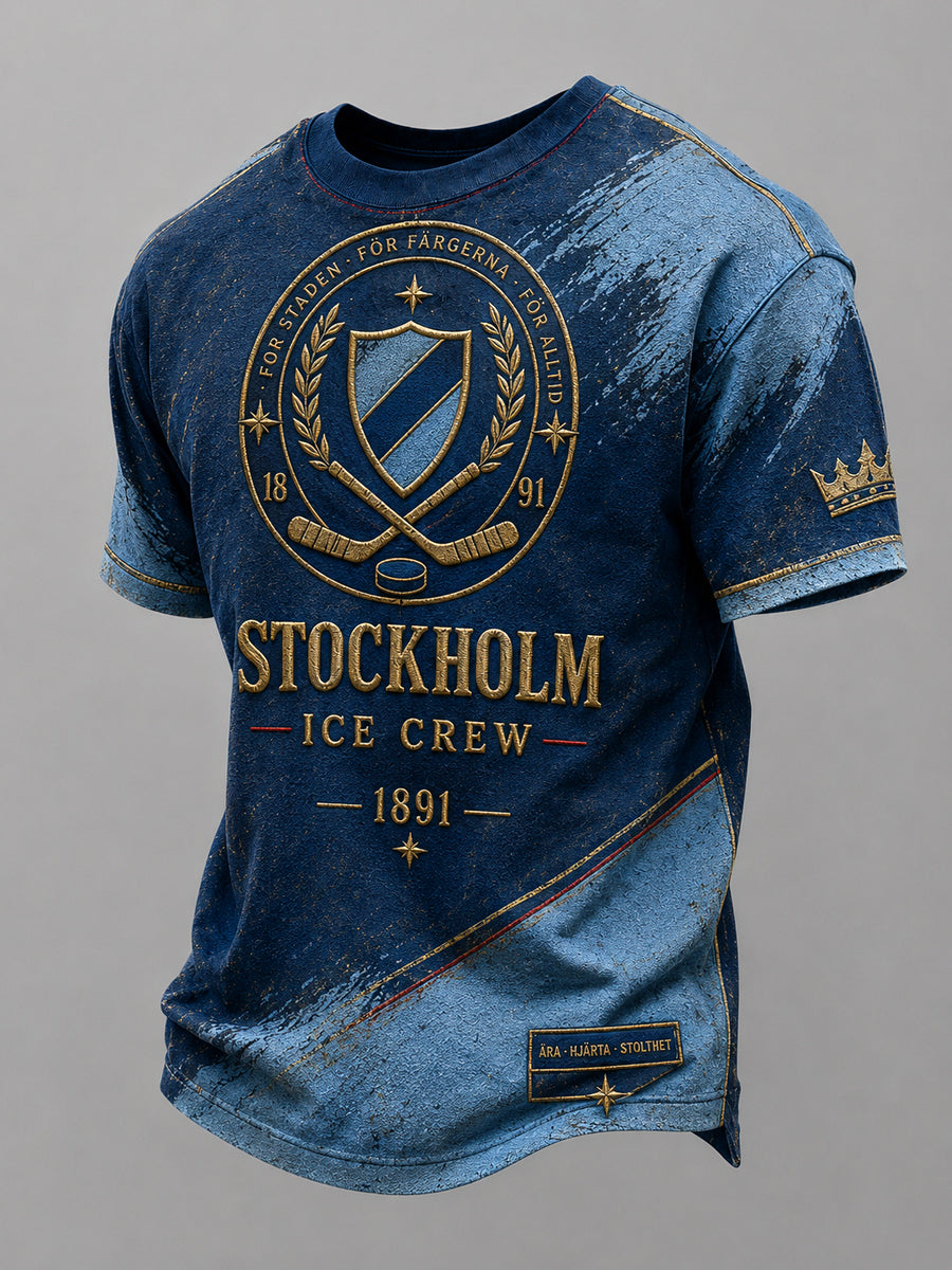 Retro Djurgården Ishockey Kultur och Konst T-shirt