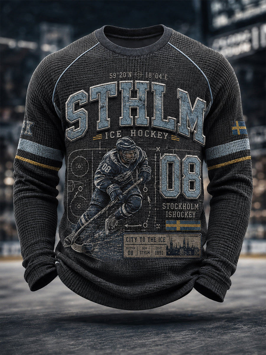 Herrkläder i vintagestil från Stockholm, Sverige – ishockey med lång ärm