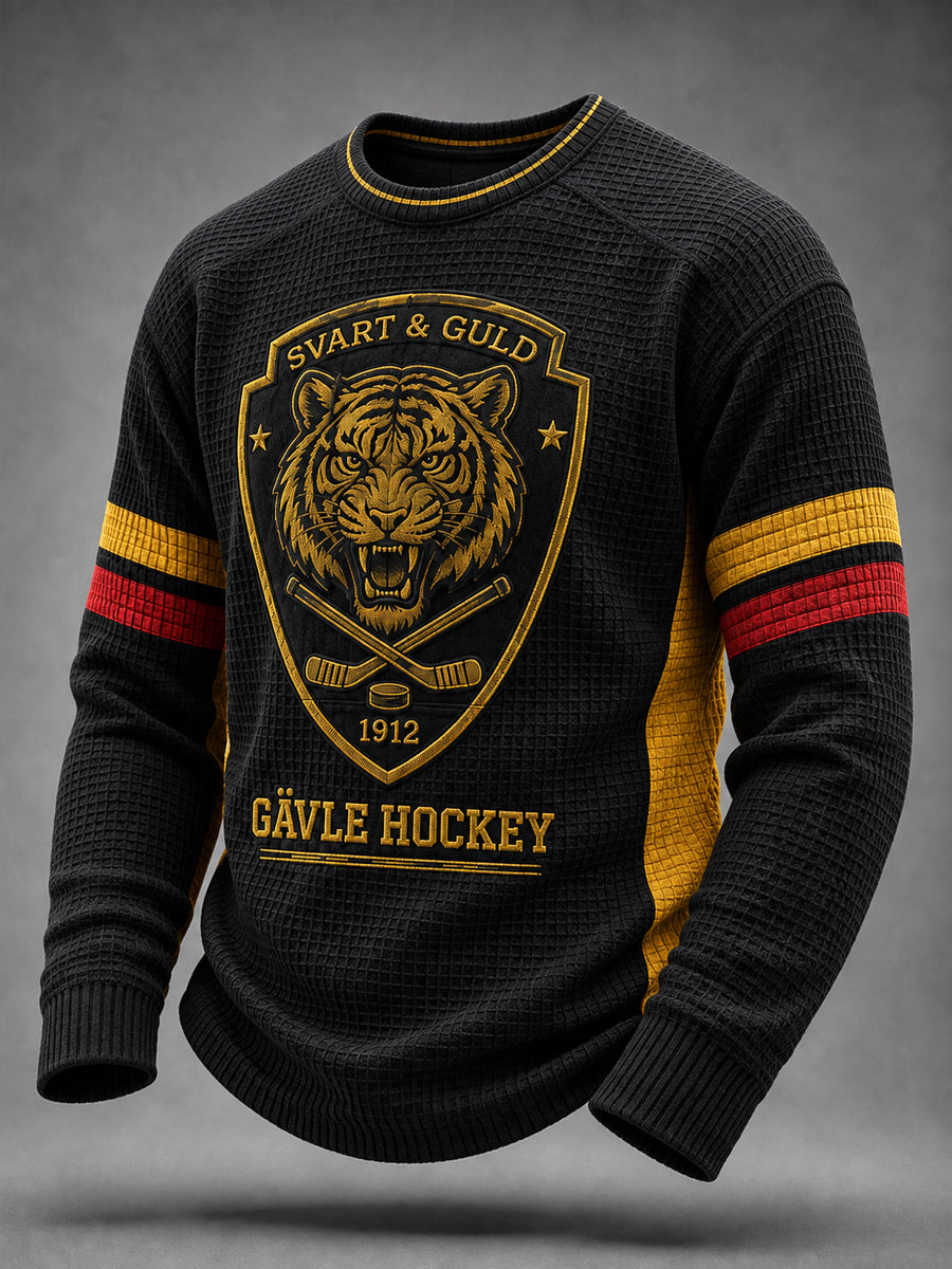 Gävle Hockey Tigermönstrat Våffelstickat T-shirt