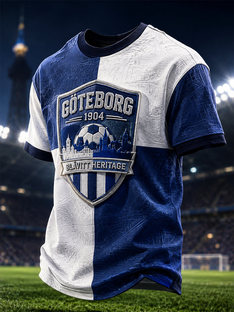 Herrar Retro IFK Göteborg Svensk Fotbollsläkkare T-shirt