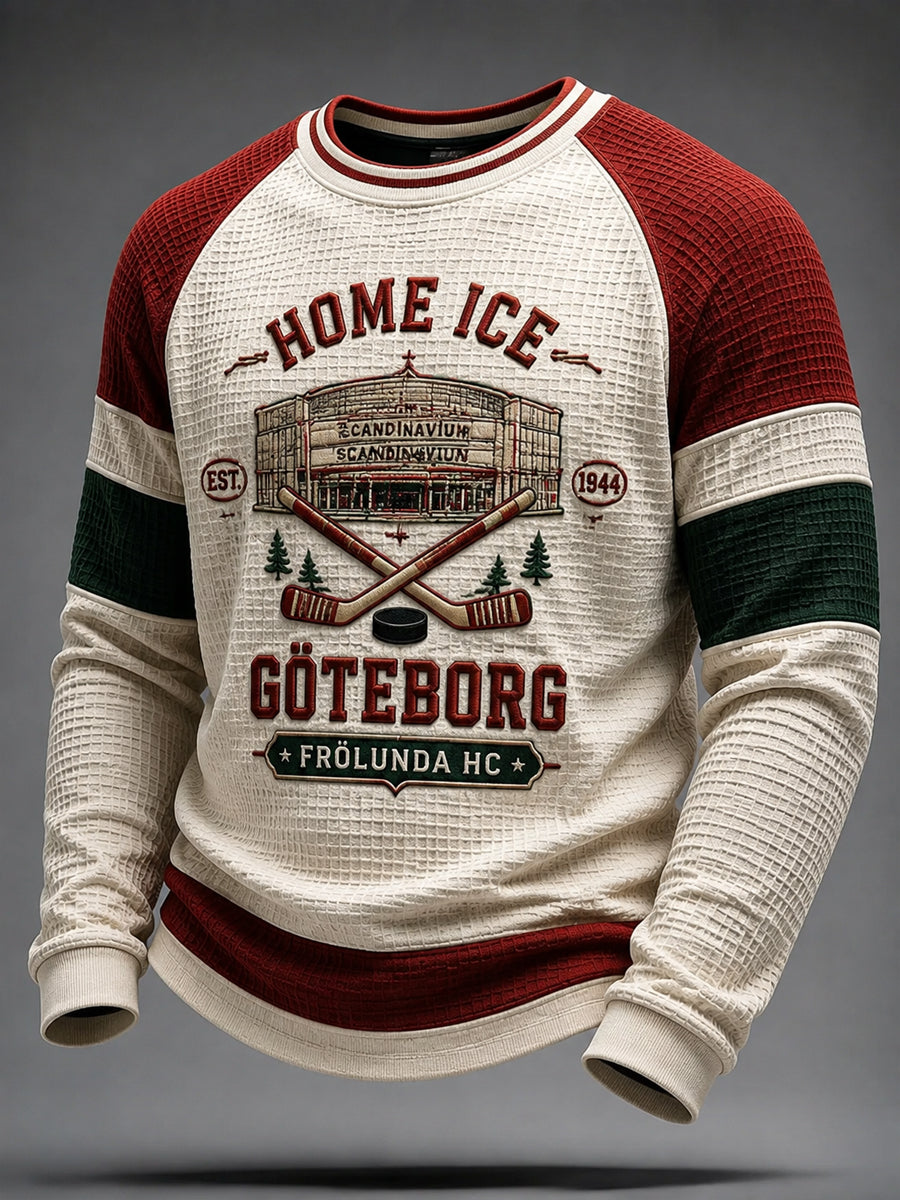 Mäns Frölunda HC 1944 Klassiska Hockey Våffle T-shirt