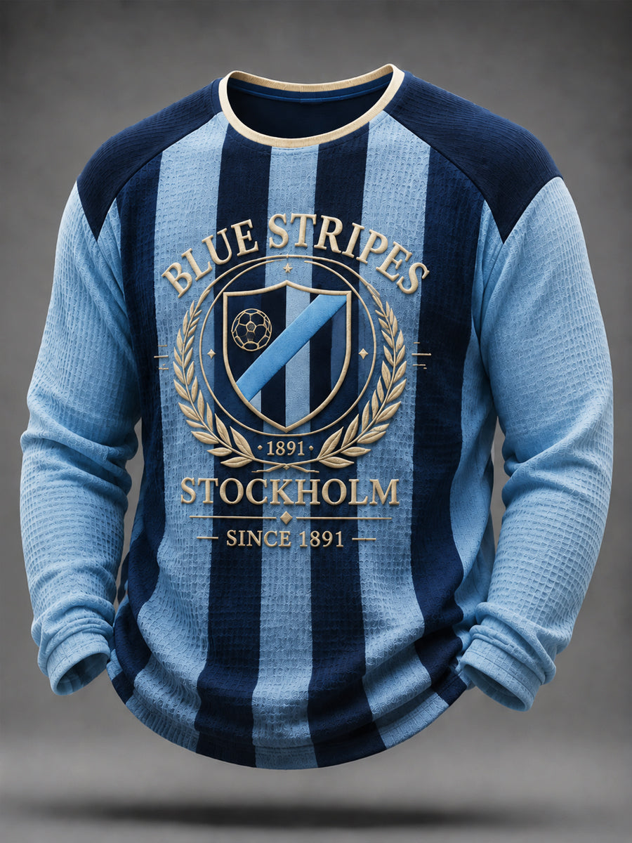 Herrtröja från Djurgården 1891 – klassisk fotbollströja i våffelvävd bomull