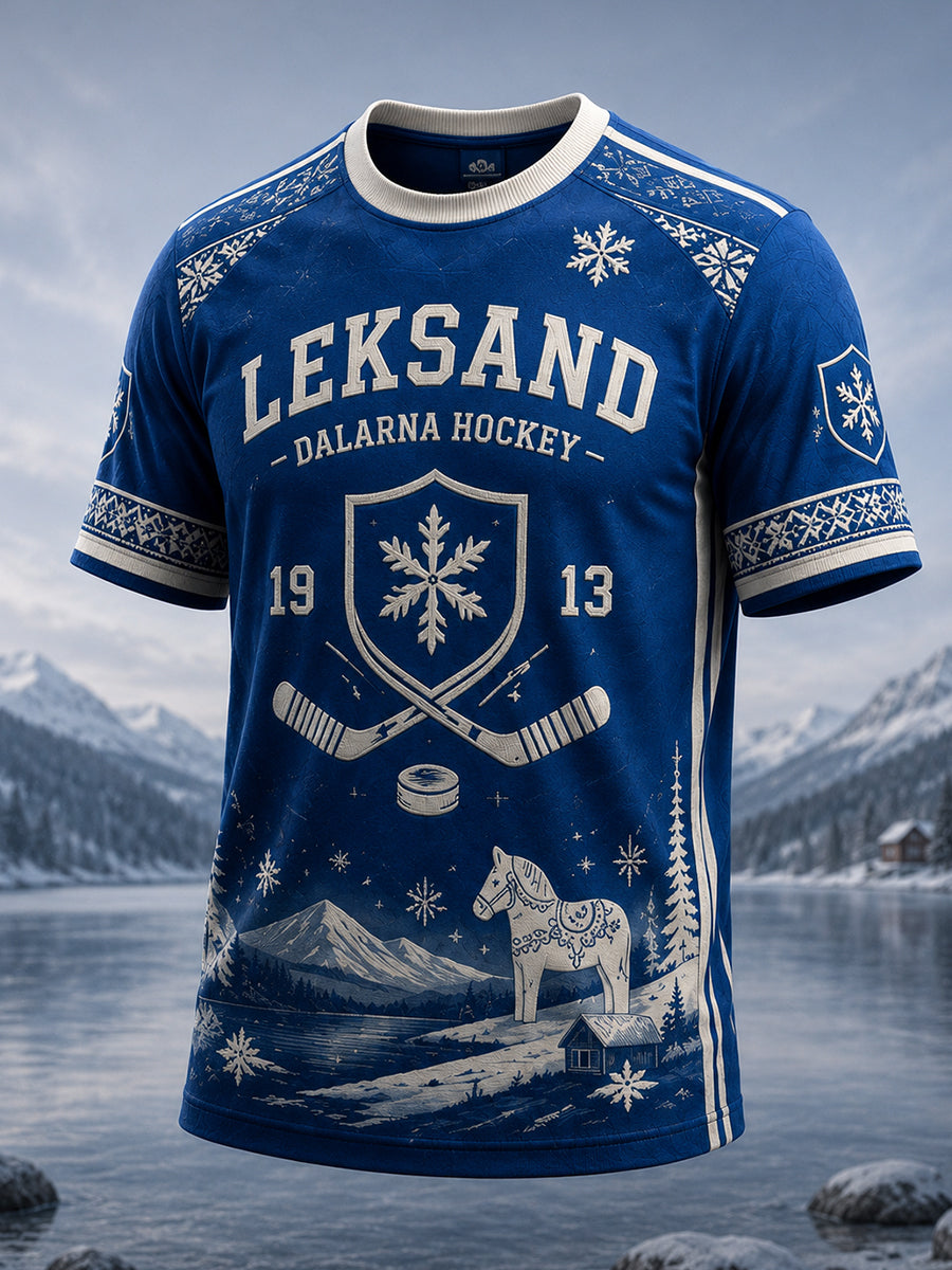 Herrligan Svensk ishockey Leksands IF Fans Älskare kortärmad t-shirt