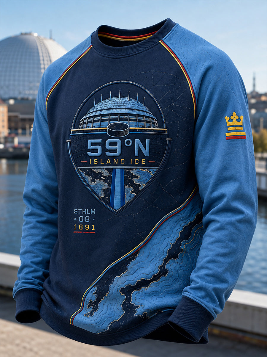 Mäns Djurgårdens Om lång ärm T-shirt