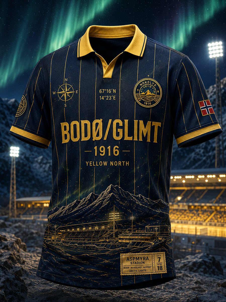 Menns norsk fotball Bodø/Glimt fans elskere kortermet skjorte