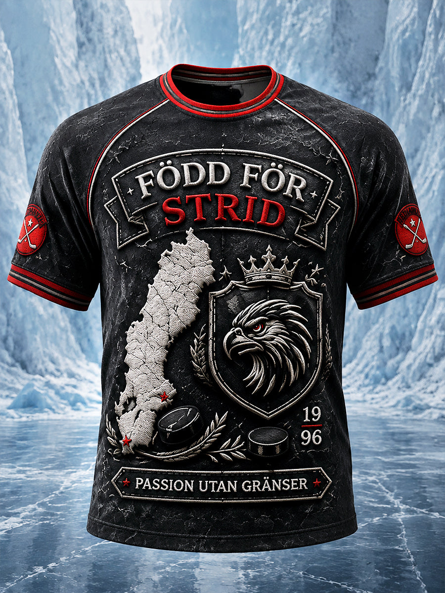 Herrsvart schweizisk ishockey Malmö Redhawks tryckt vardagströja