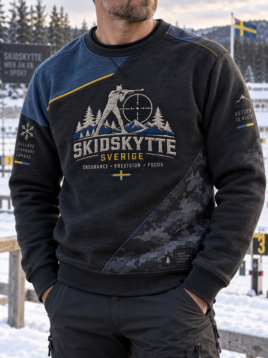 Herr Sverige Vinterlopp Skidskytte Tröja