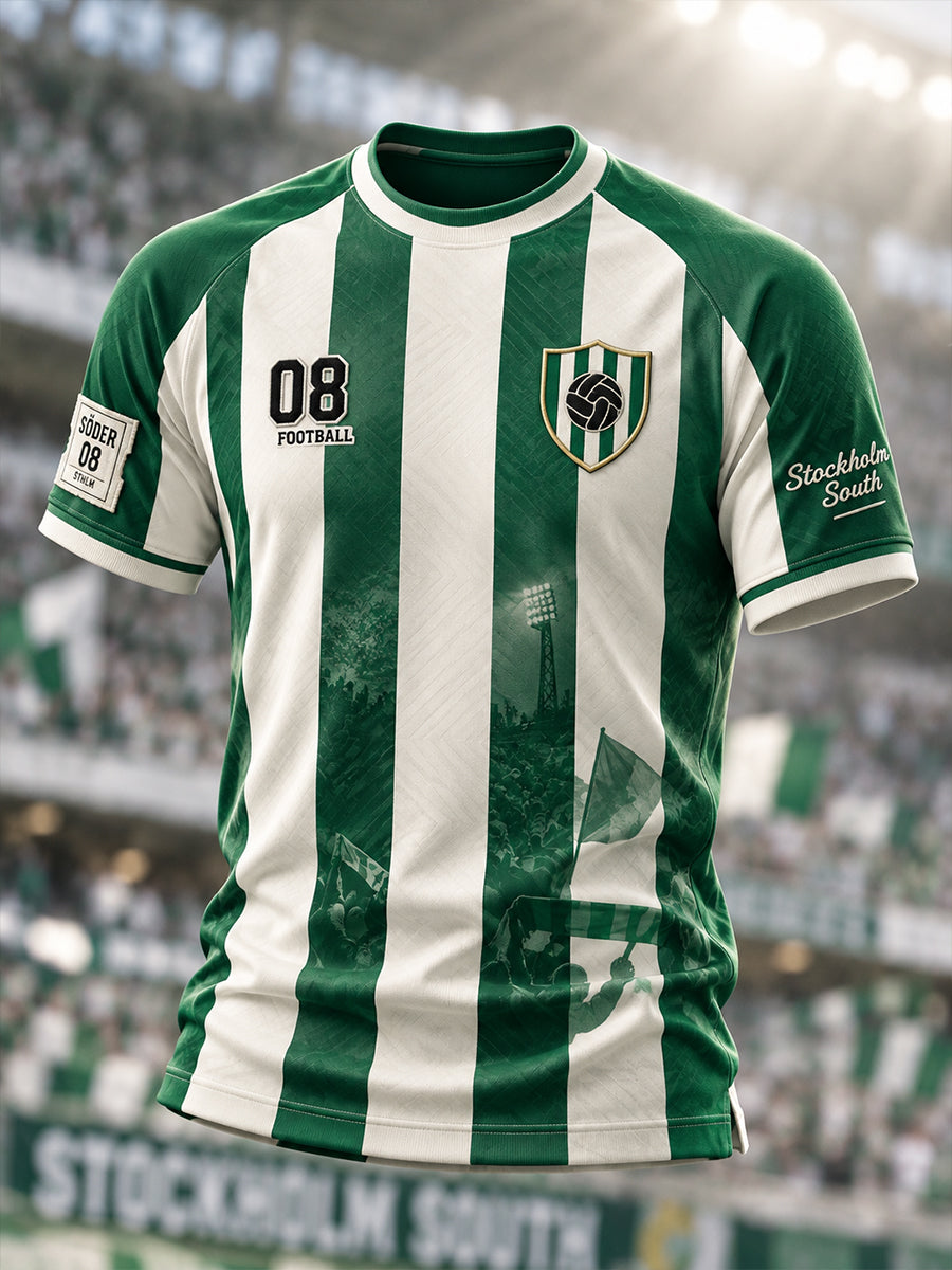 Herrtröja i svensk fotboll – favorit för Hammarby-supportrar, kortärmad t-shirt