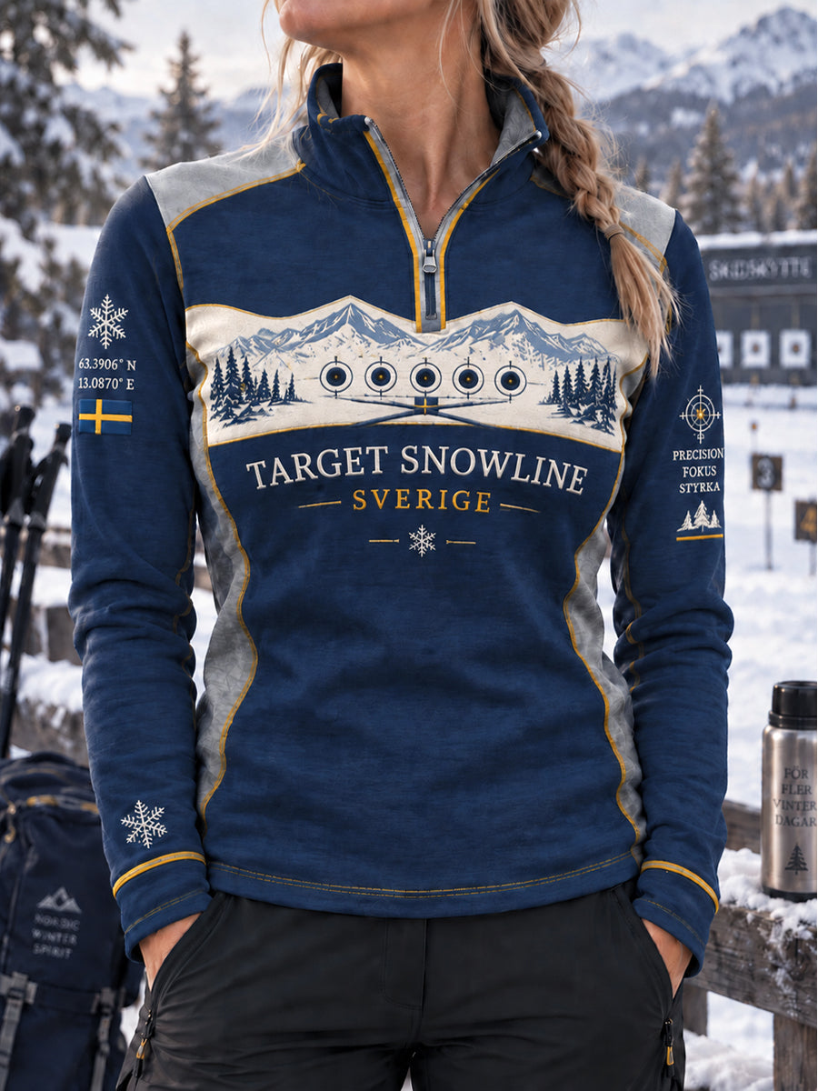 Kvinnlig Blågult Nordic Sport Luxe Topp