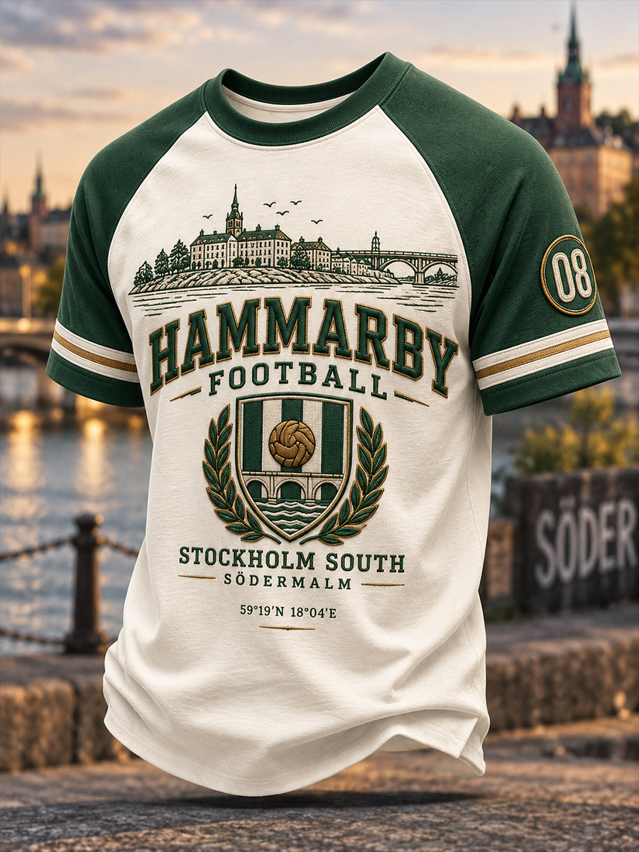 Herrtröja i svensk fotboll – favorit för Hammarby-supportrar, kortärmad t-shirt