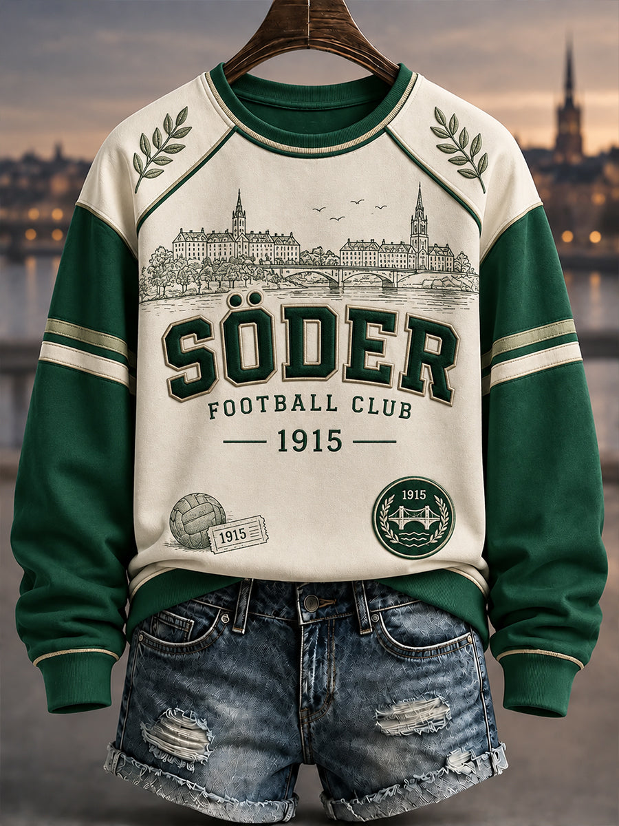Damtröja i svensk fotboll – Hammarby-fans favorit, rundhalsad långärmad t-shirt
