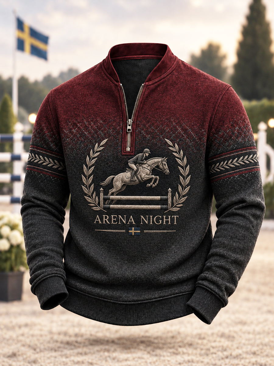 Herrtröja med halv dragkedja från Grand Arena