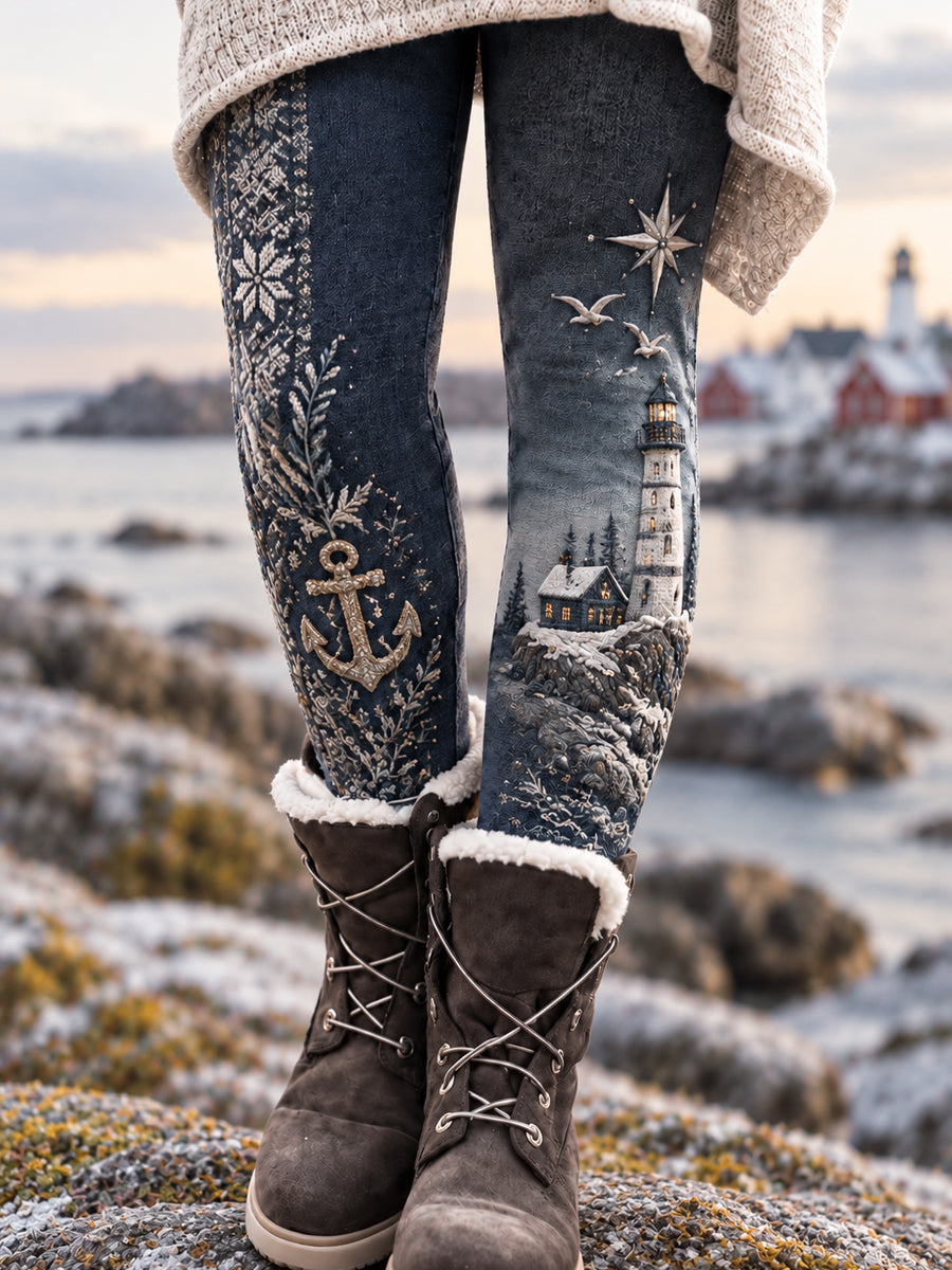 Damer Nordisk Retro Kustkultur Ötights