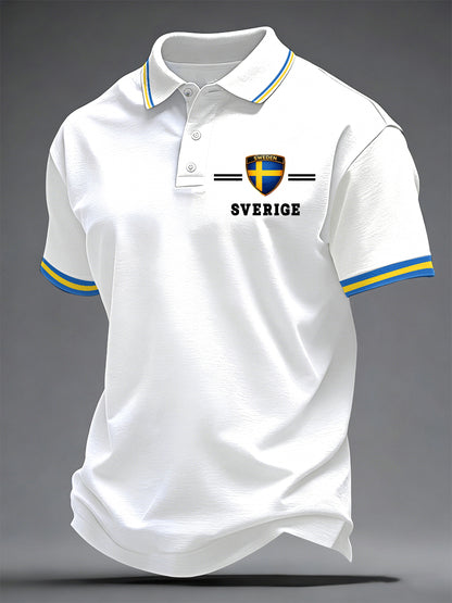 Men's Swedish Art Print Casual Top