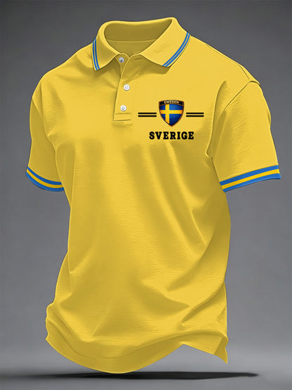 Men's Swedish Art Print Casual Top