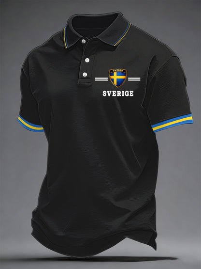 Men's Swedish Art Print Casual Top