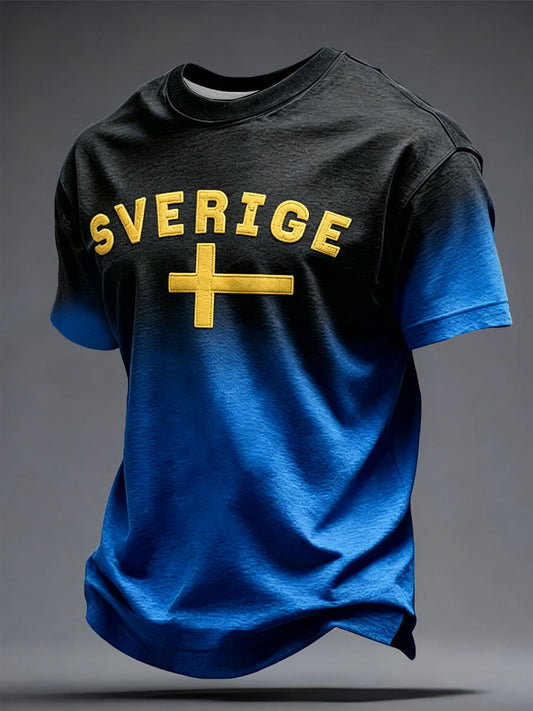 Men's sweatshirt with Swedish patriotic print