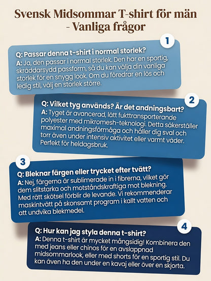 Herrretro svensk midsommarfolkalinsk bomull-linne t-shirt med korta ärmarna