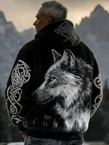 Viking Flannel Hoodie for Men
