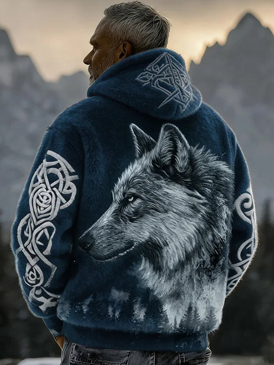 Viking Flannel Hoodie for Men