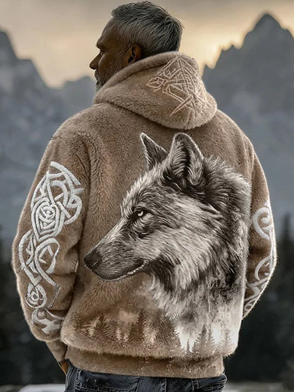 Viking Flannel Hoodie for Men