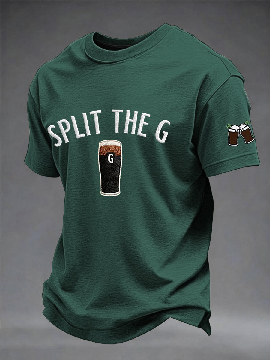 Men's St. Patrick's Day Clover Printed Short Sleeve T-Shirt