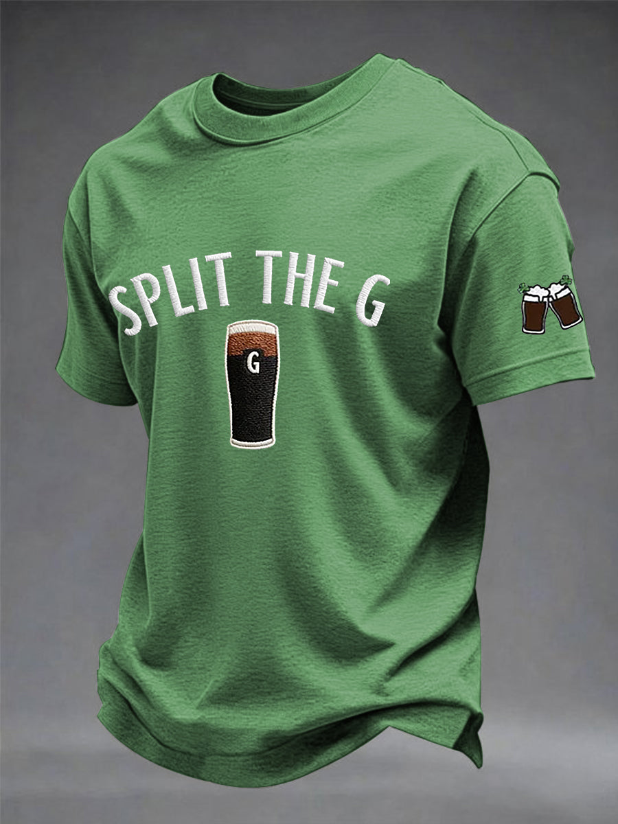 Men's St. Patrick's Day Clover Printed Short Sleeve T-Shirt