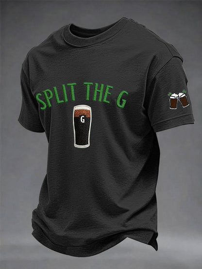 Men's St. Patrick's Day Clover Printed Short Sleeve T-Shirt