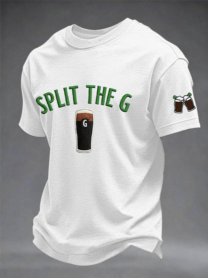 Men's St. Patrick's Day Clover Printed Short Sleeve T-Shirt